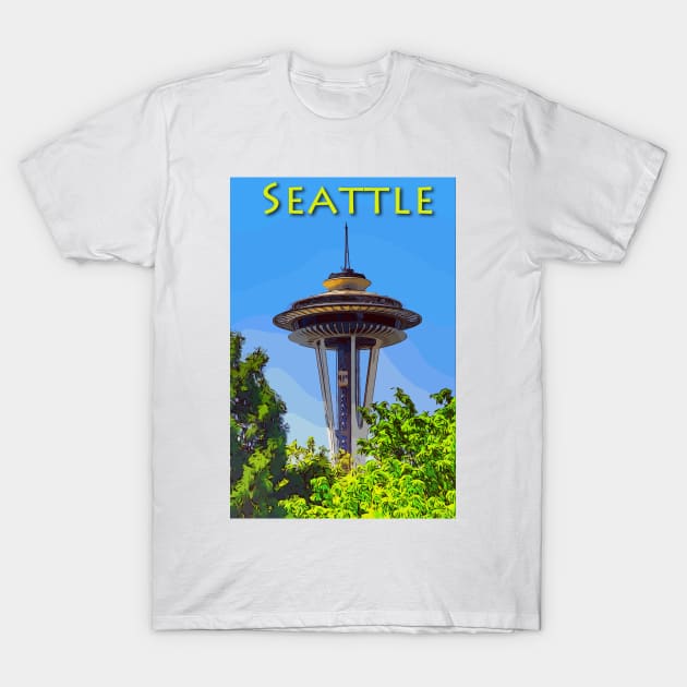 Seattle Space Needle T-Shirt by WelshDesigns